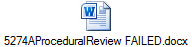 5274AProceduralReview FAILED.docx