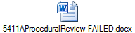 5411AProceduralReview FAILED.docx